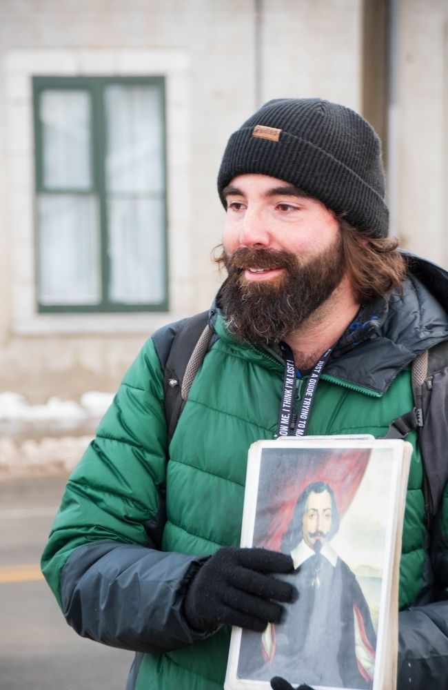 sam tour guide in winter